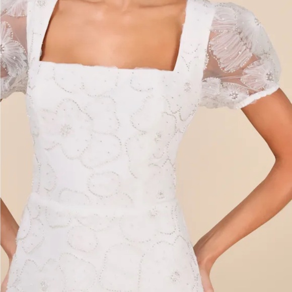 Lulu's White Mini Dress - Picture 3 of 3